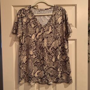 Women's Snakeskin Print Top